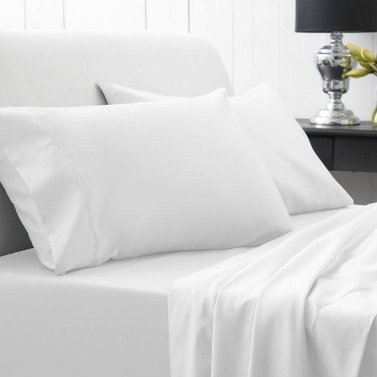 1000 Thread Count Hotel Weight Luxury Cotton Sateen Sheeting Range in Snow by Sheridan
