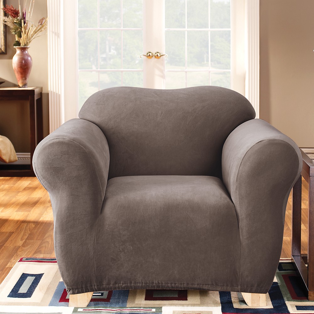 Taupe 1 Seater Chair Cover by Surefit