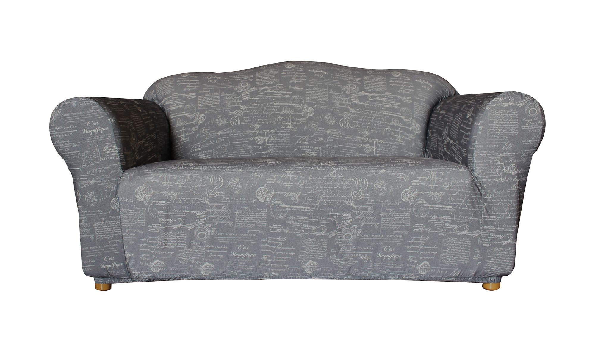 Signature Grey 2 Seater Couch Cover by Surefit