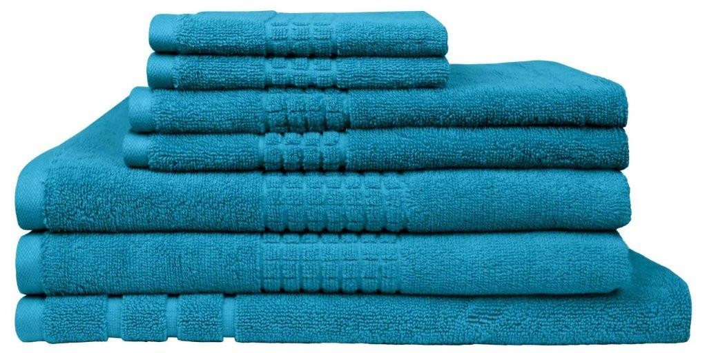 Montage 7 Piece Cotton Bath Towel Set - Aqua