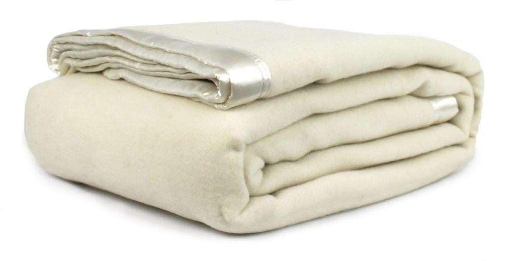 Jason Australian Wool Blanket Ivory/Natural