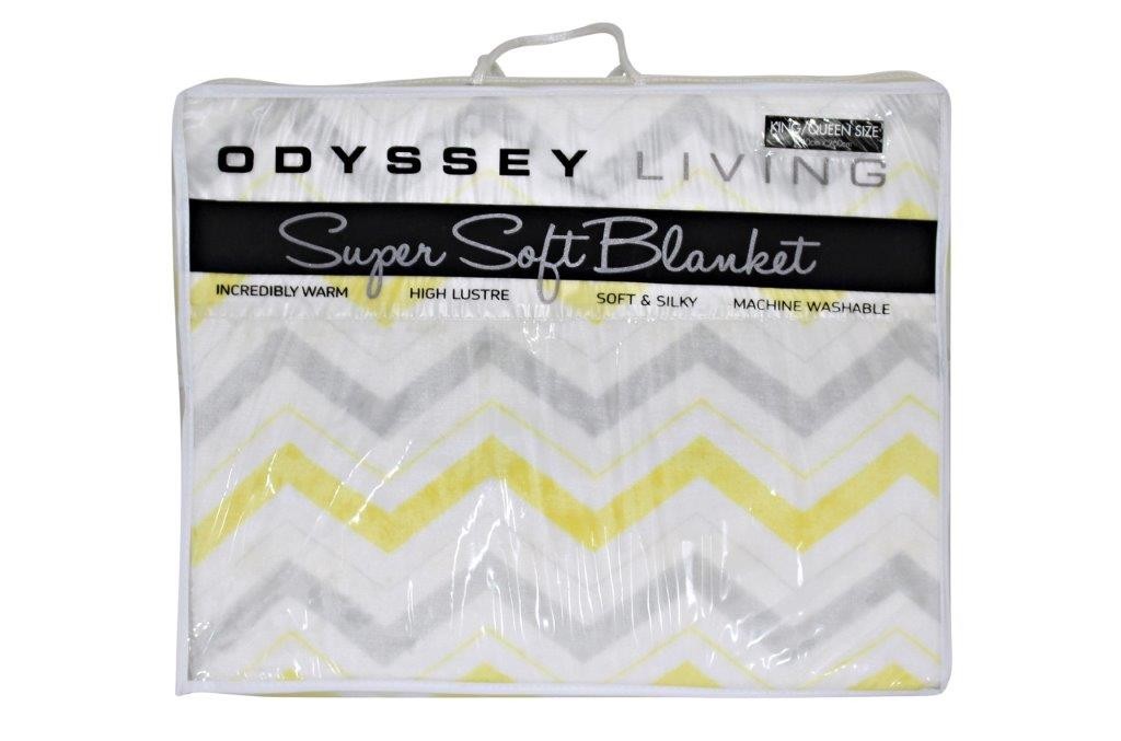 Fiesta Yellow Blanket Queen/King by Odyssey Living