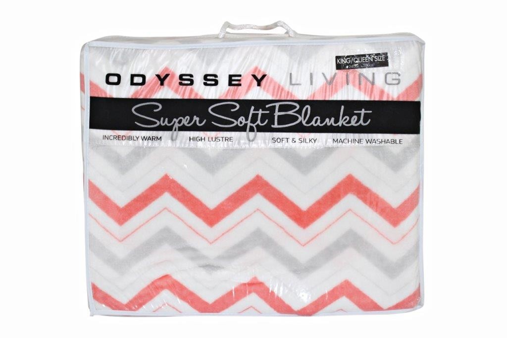 Fiesta Coral Blanket Queen/King by Odyssey Living
