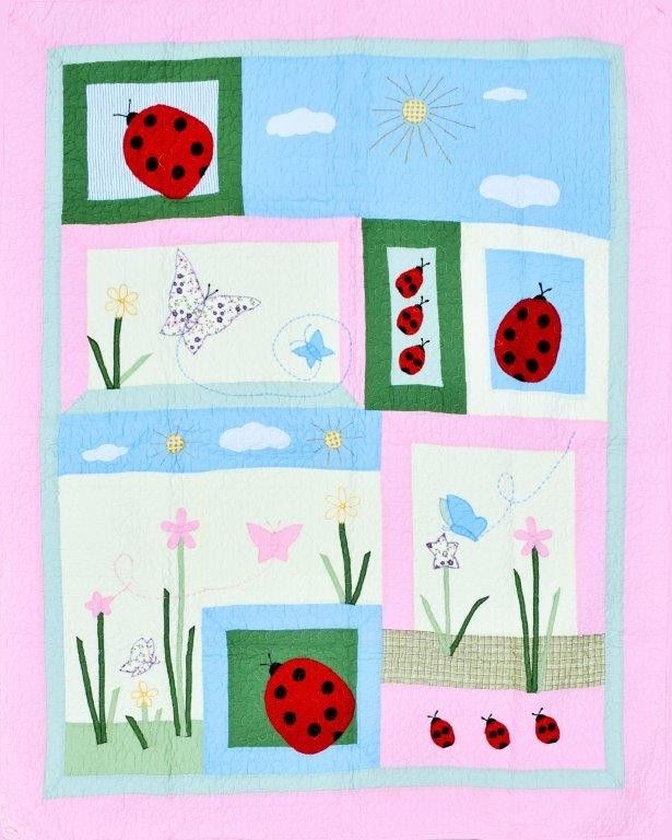Lady Bug Quilted Throw