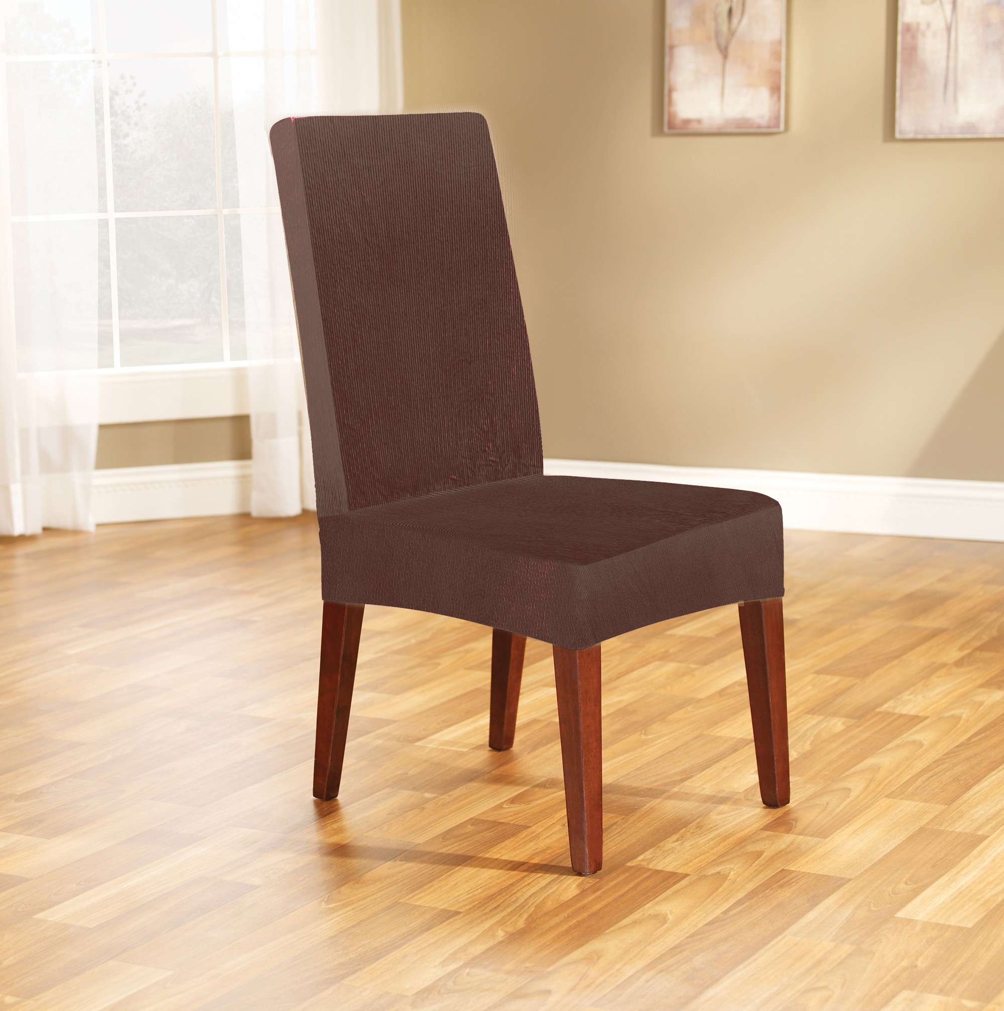 Coffee Dining Chair Cover by Surefit