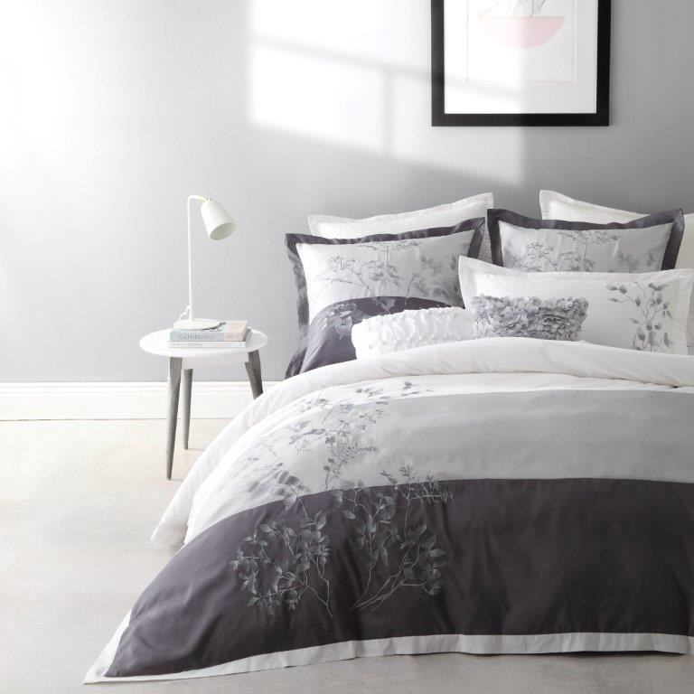 Georgia Dove Super King Bed Quilt Cover Set By Logan Mason