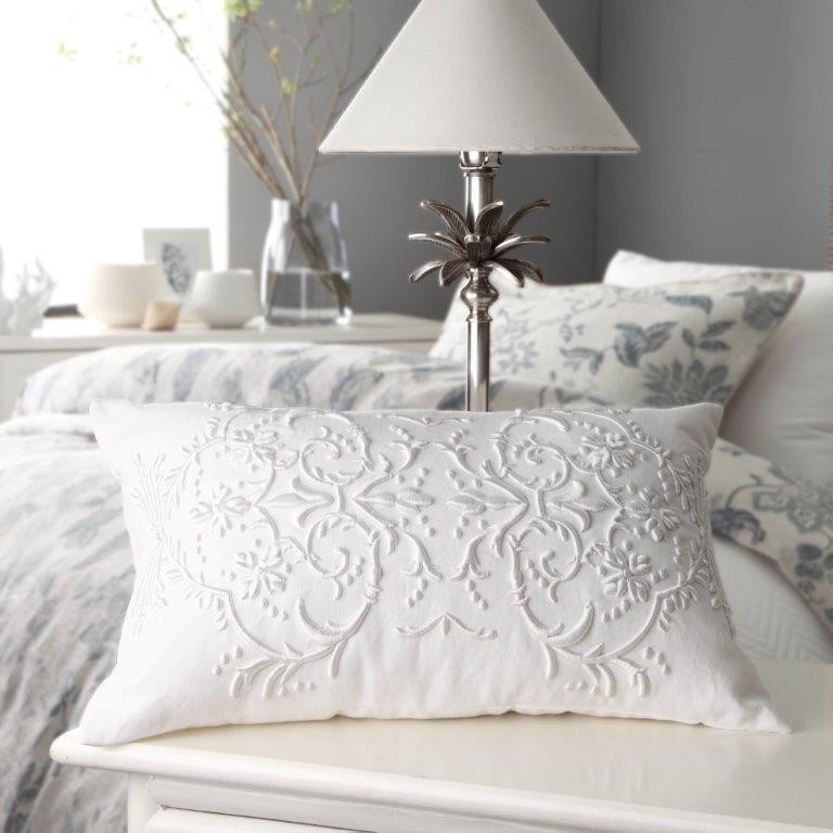 Hastings White Decorator Cushion by Private Collection 