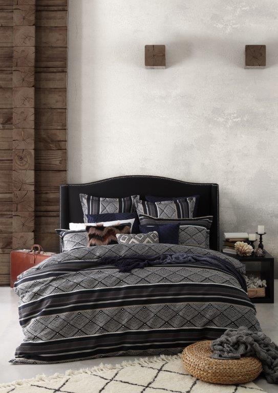 Karson Denim Super King Bed Quilt Cover Set By Logan Mason