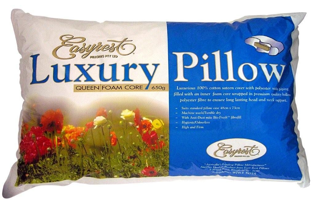 Luxury Sateen Foam Core Queen Size Pillow by Easyrest