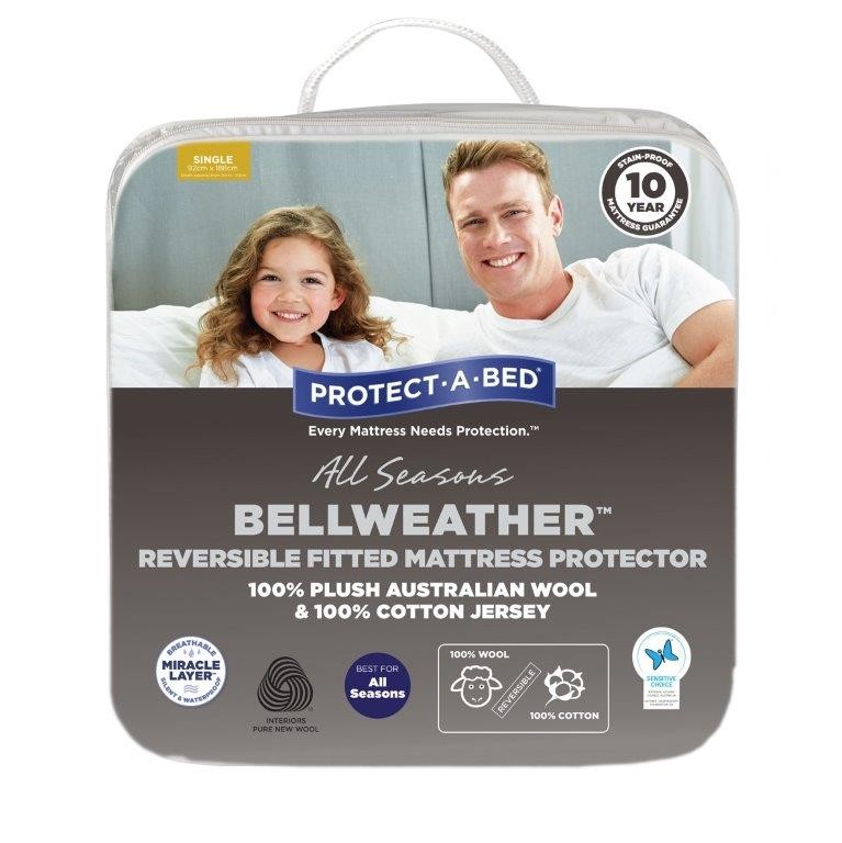 Bellweather Reversible Fitted Mattress Protector by Protect A Bed