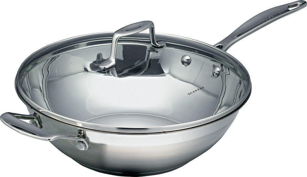 Scanpan Stainless Steel Impact Wok with Lid 32cm 