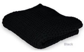 Chunky Acrylic Knit Throw Black by Ardor