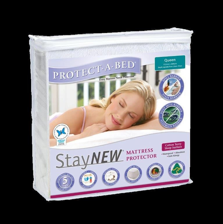 Stay New Terry Mattress Protector & Pillow Protector Range by Protect A Bed