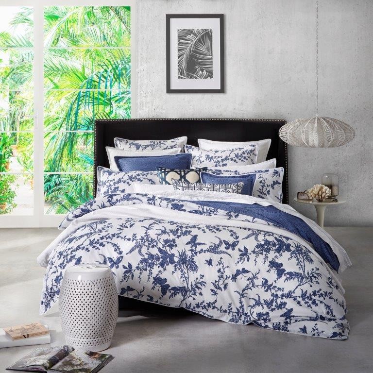Tropical Floral Navy by Florence Broadhurst