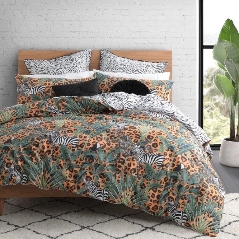 Zulu Animal Single bed Quilt Cover Set by Logan & Mason