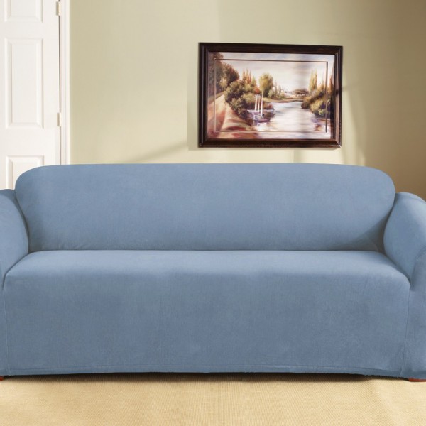 Federation Blue 3 Seater Couch Cover By Surefit Surefit Best Price Linen