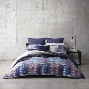 Atari Blue Super King Bed Quilt Cover Set By Logan Mason Australian Size 270cm X 240cm Best Price Linen
